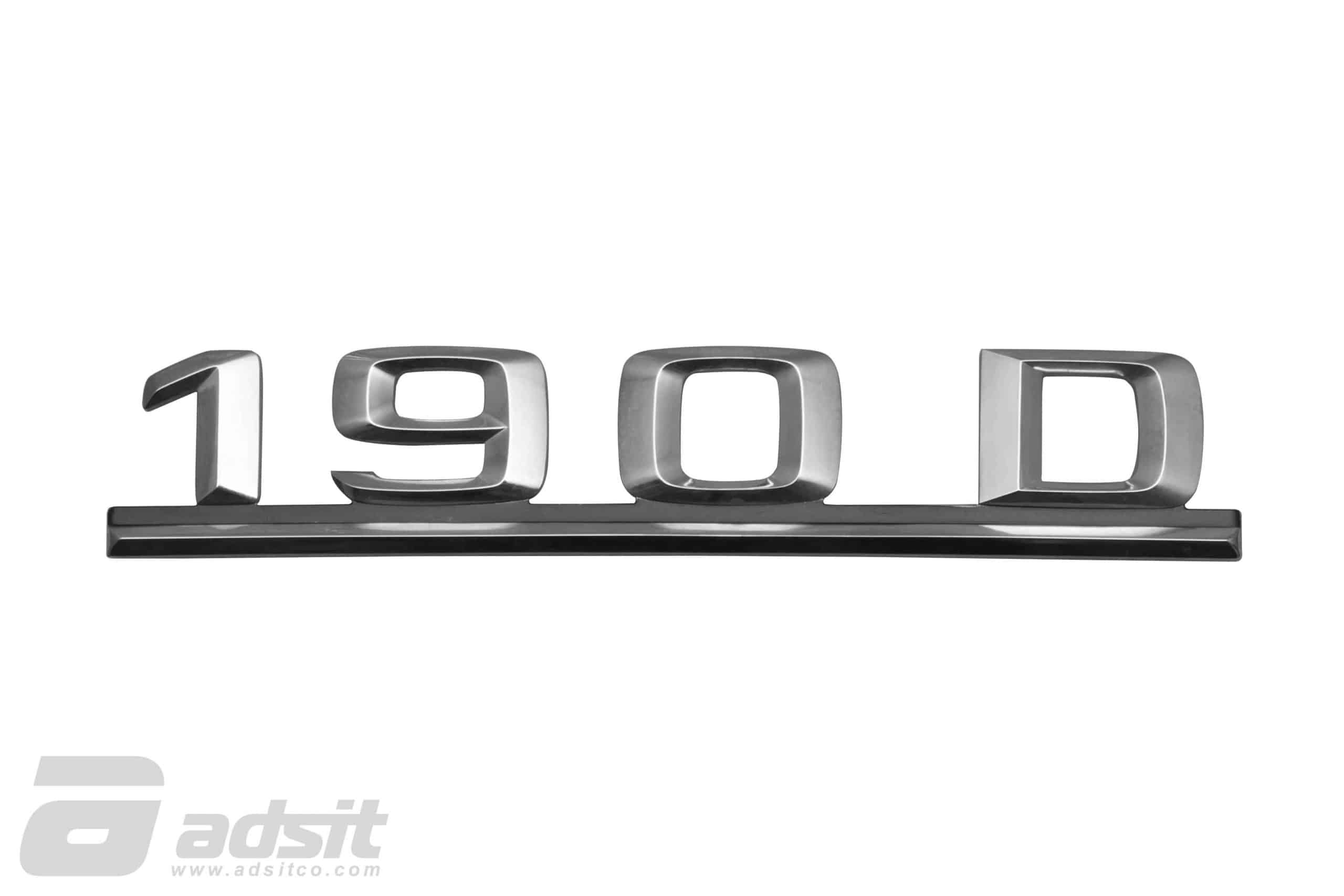 Emblème chromé 190D pour coffre arrière de voiture