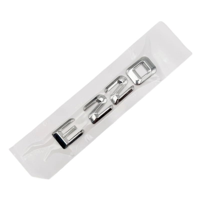 Emblème chromé e220 pour coffre arrière de voiture