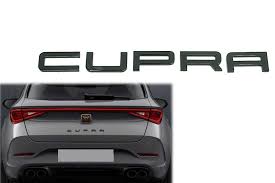 Emblème chromé Cupra noir pour coffre arrière de voiture