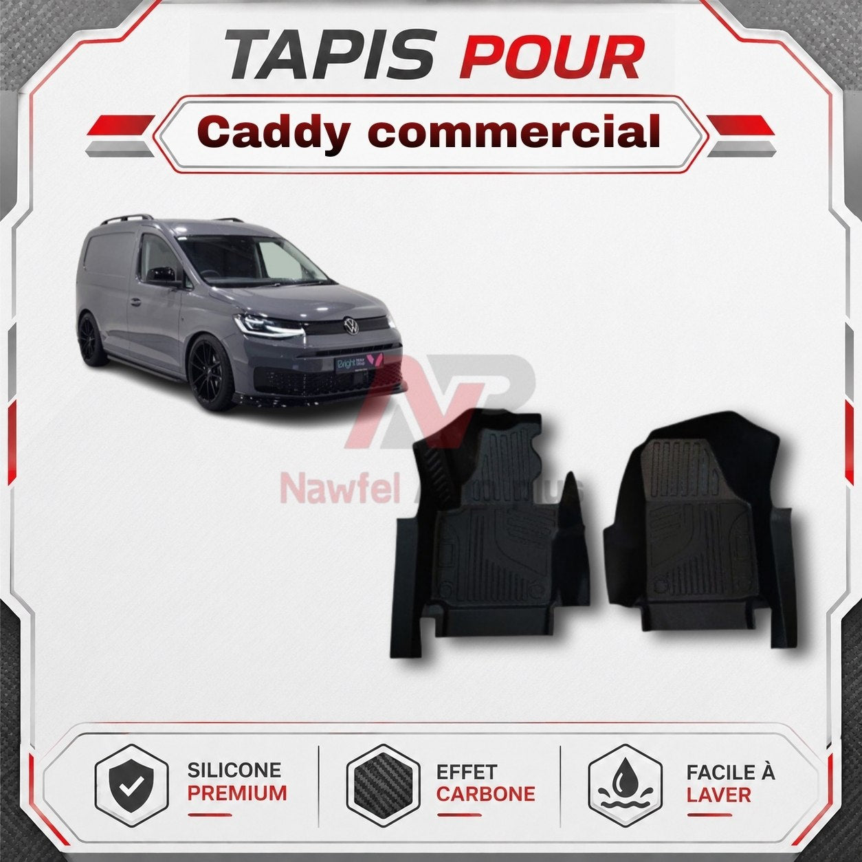 Tapis Voiture-7D -سهلة التنظيف-حماية كامل -مضادة للانزلاق