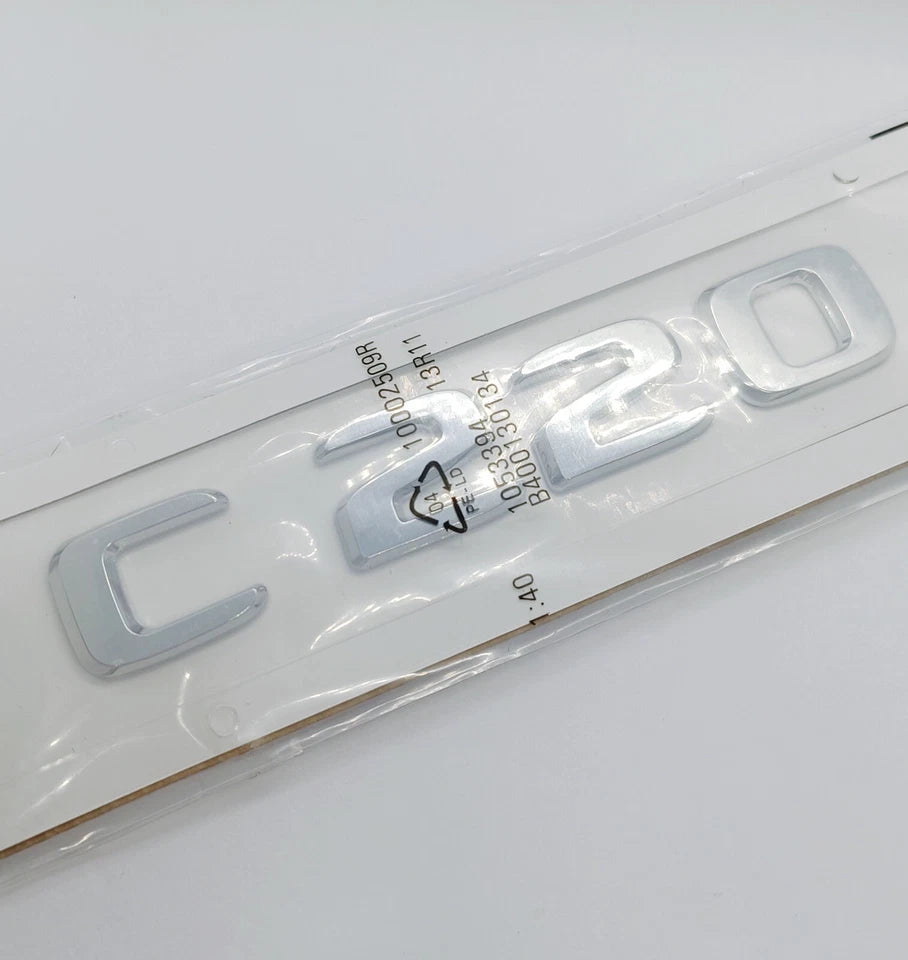 Emblème chromé C220 pour coffre arrière de voiture